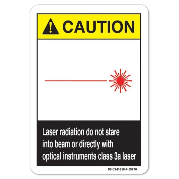 Signmission OSHA, Laser Radiation Do Not Stare Into Beam, 5in X 3.5in Decal, 10PK, OS-CS-D-35-L-19776-10PK OS-CS-D-35-L-19776-10PK